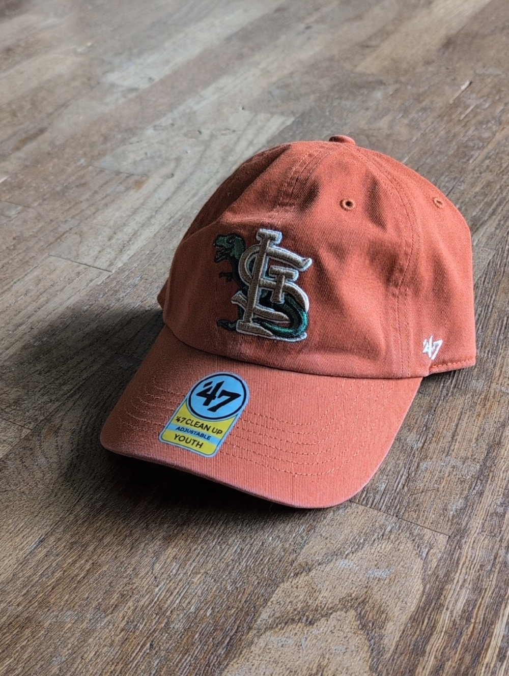 47 Youth Orange St. Louis Script Logo Baseball Hat